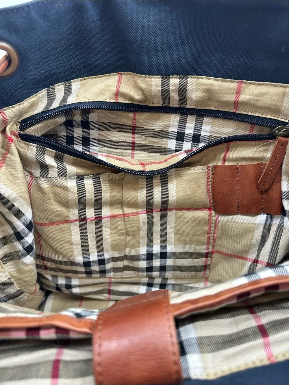 Gilded Age Globetrotter Black Canvas Backpack with Brown Leather Trim